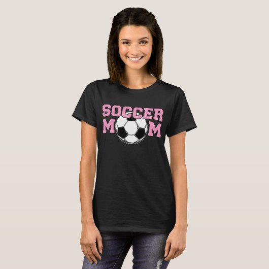 SOCCER-Mama - Rosa T-Shirt (Vorne ganz)