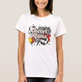 Soccer Mama Shirt - Kühner Bow & Gemustertes Herz (Vorderseite)