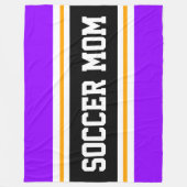 SOCCER MAMA Spaß Helle, Lila, schwarz-gelbe Streif Fleecedecke (Vorderseite)