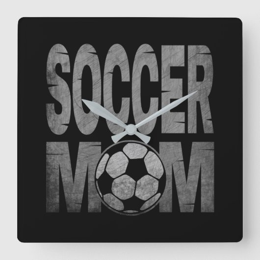 SOCCER MOM QUADRATISCHE WANDUHR (Vorderseite)