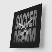 SOCCER MOM QUADRATISCHE WANDUHR (Winkel)