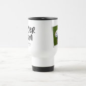 Soccer Mom trendschwarz Typ personalisiertes Foto Reisebecher (Mittel)