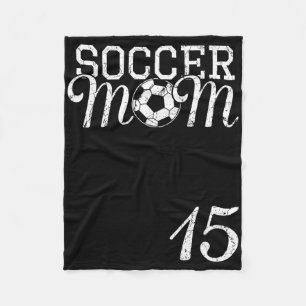 Soccer-Mom-Trikot Nummer 15 Lieblingsspieler #15 T Fleecedecke