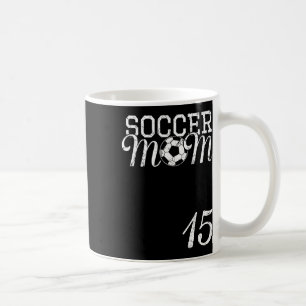 Soccer-Mom-Trikotnummer 15 Lieblingsspieler #15 Te Kaffeetasse