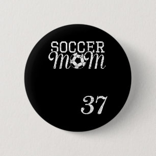Soccer-Mom-Trikotnummer 37 Lieblingsspieler #37 Te Button