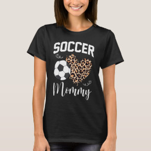 Soccer Mommy Heart Leopard Mama Oma Matching Fab T-Shirt