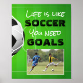 Soccer Motivational Quote Photo Poster (Vorne)
