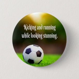 Soccer Motivierend Inspiration Green Field Button