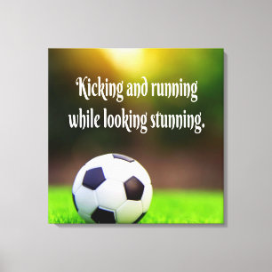 Soccer Motivierend Inspiration Green Field Leinwanddruck