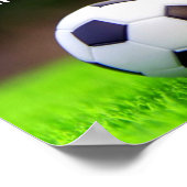 Soccer Motivierend Inspiration Green Field Poster (Ecke)