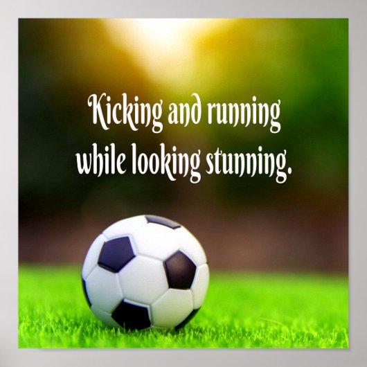 Soccer Motivierend Inspiration Green Field Poster (Vorne)