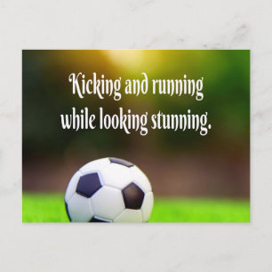 Soccer Motivierend Inspiration Green Field Postkarte