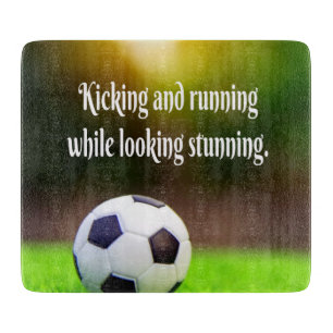 Soccer Motivierend Inspiration Green Field Schneidebrett