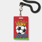 Soccer MVP Abzeichen Ausweis (Front with Lanyard)