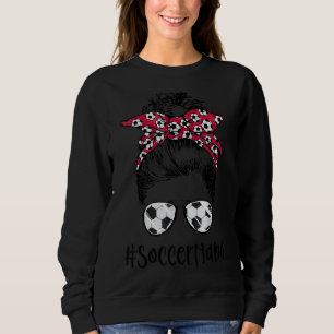 Soccer Nana Life Messy Bun Sonnenbrille Frauen Fuß Sweatshirt