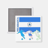 Soccer Nicaragua Magnet (Vorderseite/Rückseite)