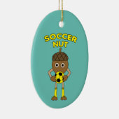 Soccer Nut Text Keramik Ornament (Rechts)