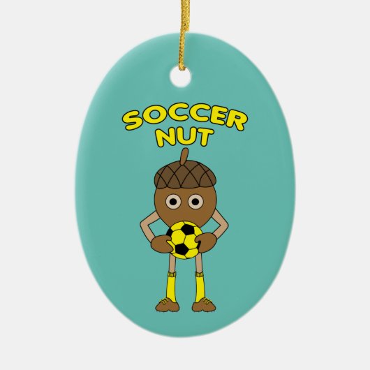 Soccer Nut Text Keramik Ornament (Vorne)