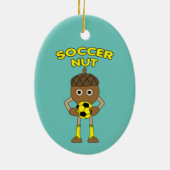 Soccer Nut Text Keramik Ornament (Hinten)