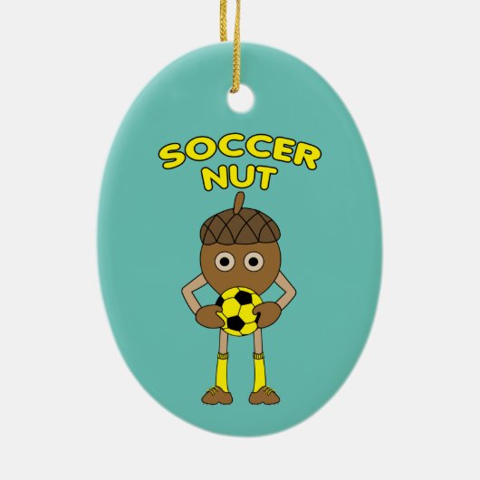 Soccer Nut Text Keramik Ornament (Hinten)