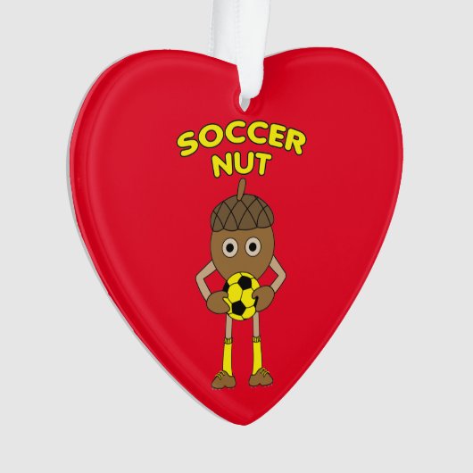 Soccer Nut Text Ornament (Vorderseite)