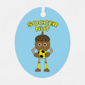 Soccer Nut Text Ornament Aus Metall (Vorderseite)