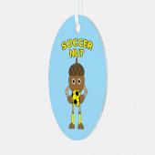 Soccer Nut Text Ornament Aus Metall (Vorderseite links)