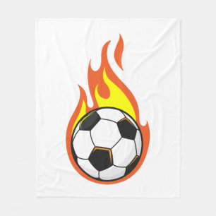 Soccer on Fire Fleecedecke