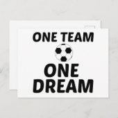 SOCCER ONE TEAM ONE DREAM POSTKARTE (Vorne/Hinten)