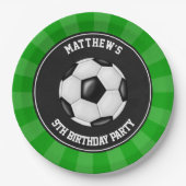 Soccer Party Cake Dinner Teller Personalisiert (Vorderseite)