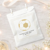 Soccer Party Custom Gevor Tasche Gold und Weiß Geschenktütchen (Ausgeschnitten)