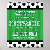 Soccer Party MOTIVIEREND QUOTE-Beschriftung Poster (Vorne)