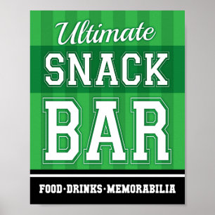 Soccer Party ULTIMATE SNACK BAR signieren Print Poster