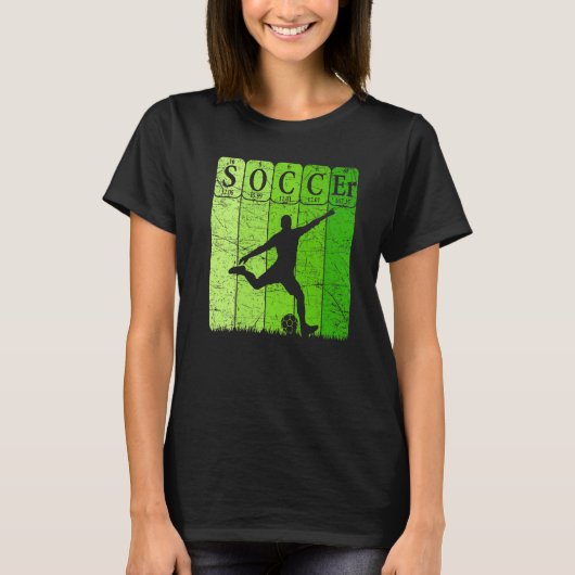 Soccer Periodic Table Elements Soccer Player Nerd T-Shirt (Vorderseite)