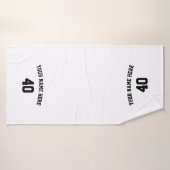 Soccer Personalized Black and White Towel Badehandtuch (Badehandtuch)