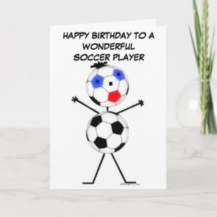 Soccer Player Birthday Karte