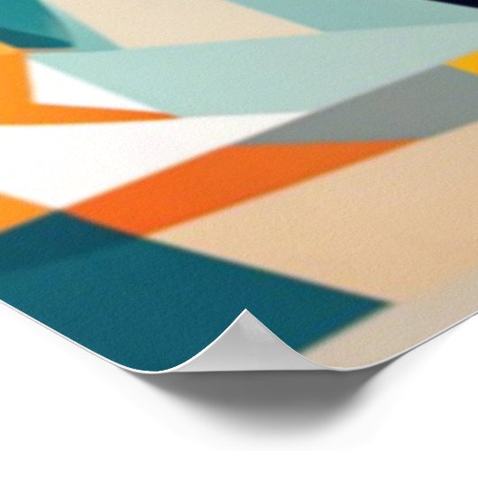 Soccer Player Cubist Poster (Ecke)