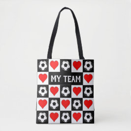 Soccer Player Herzmuster Individuelle Name oder Te Tasche
