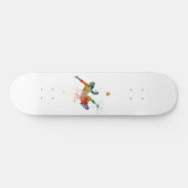 Soccer player in watercolor skateboard (Horizontal)