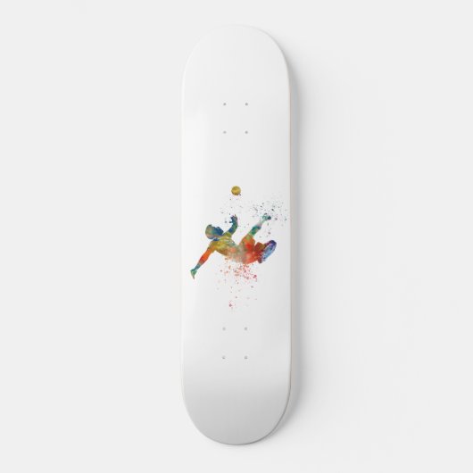 Soccer player in watercolor skateboard (Vorderseite)