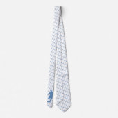 Soccer Player Kicking Ball Blue Karo Necktie Krawatte (Rückseite)