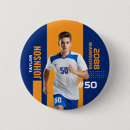 Soccer Player Senior Night Custom Color Sports Button