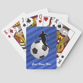 Soccer - Player Silhouette and Ball - personalize Spielkarten