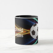 Soccer Player silhouette and Soccer Ball Tasse (Zentrum)