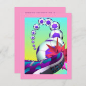 SOCCER PLAYERS THEMED PARTY EINLADUNGEN ERSUCHT (Vorne/Hinten)