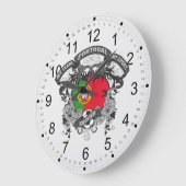 Soccer Portugal Große Wanduhr (Winkel)