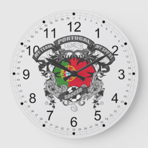 Soccer Portugal Große Wanduhr
