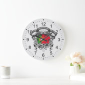 Soccer Portugal Große Wanduhr (Zuhause)