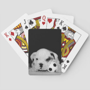 "Soccer Puppy" English Bulldog Photography Spielkarten