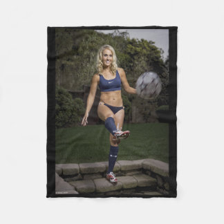 Soccer Red White Blue American Flag 4th Of July Fleecedecke